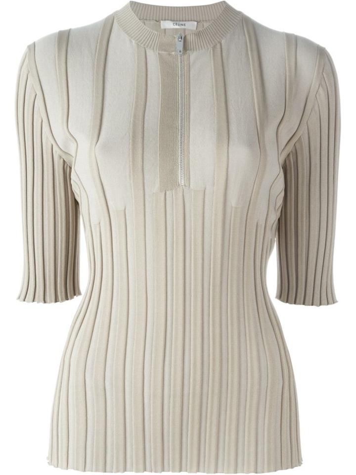 Céline Fitted Ribbed Knit Top