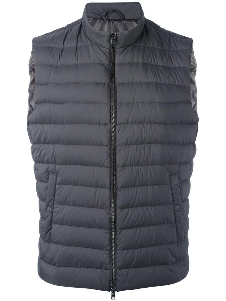 Herno Padded Gilet, Men's, Size: 48, Grey, Feather Down/polyamide/polyurethane