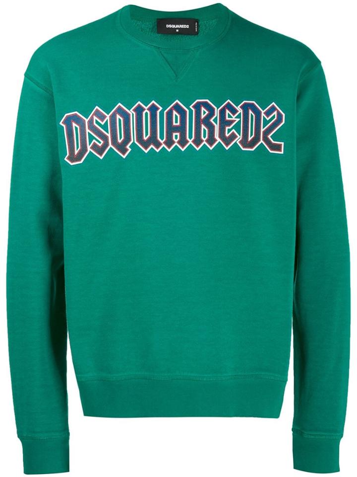 Dsquared2 Skull Graphic Logo Printed Sweatshirt - Black