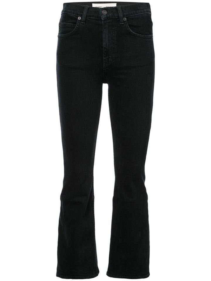 Proenza Schouler Pswl Cropped Flare Jeans - Black
