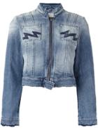 Walter Van Beirendonck Vintage Cropped Denim Jacket, Women's, Size: Small, Blue