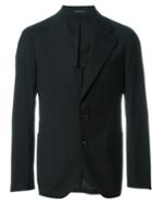 Tagliatore Fitted Single Breasted Blazer, Men's, Size: 50, Black, Cupro/virgin Wool