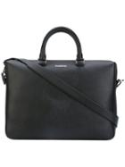 Ermenegildo Zegna - Printed Logo Laptop Case - Men - Cotton/calf Leather - One Size, Black, Cotton/calf Leather