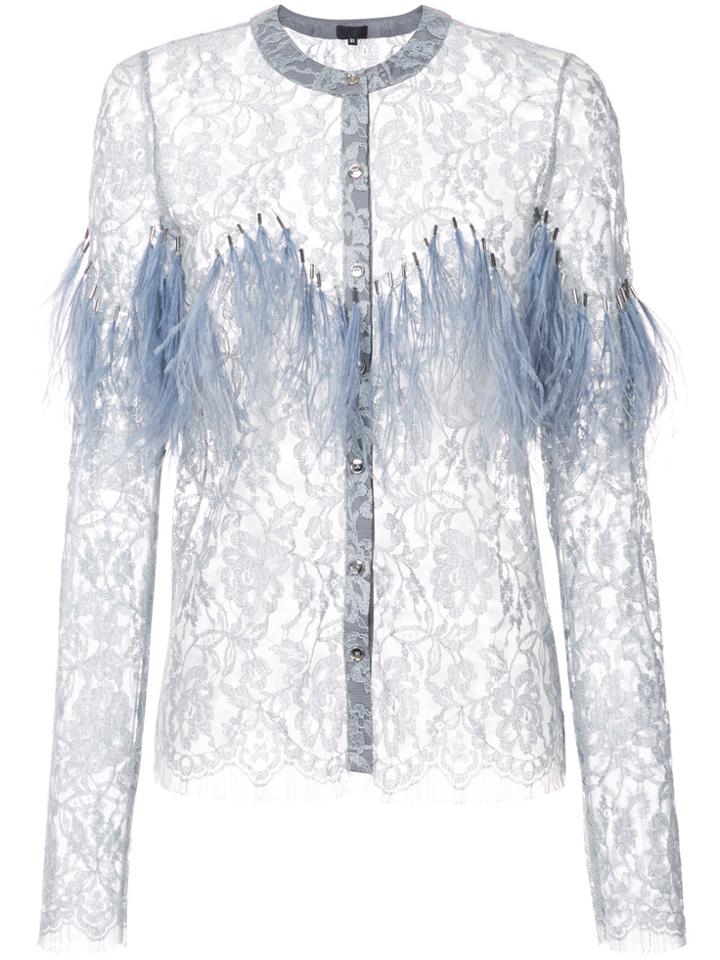 Maki Oh Lace Feather Blouse - Grey