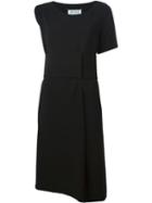 Maison Margiela Banded Asymmetric Dress, Women's, Size: 42, Black, Polyester