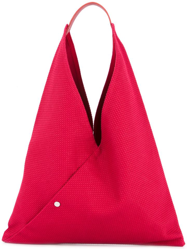Cabas Medium Triangle Tote - Red