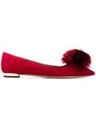 Aquazzura 'powder Puff' Ballerinas - Red