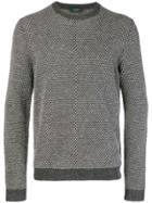 Zanone Patterned Sweater - Grey