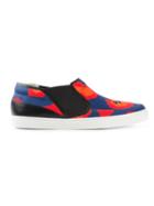 Jil Sander Navy Abstract Print Slip-on Sneakers - Multicolour