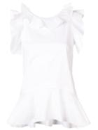 Paule Ka Blouse With Ruffle Detail - White