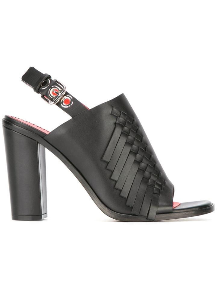 Proenza Schouler Woven Slingback Sandals - Black