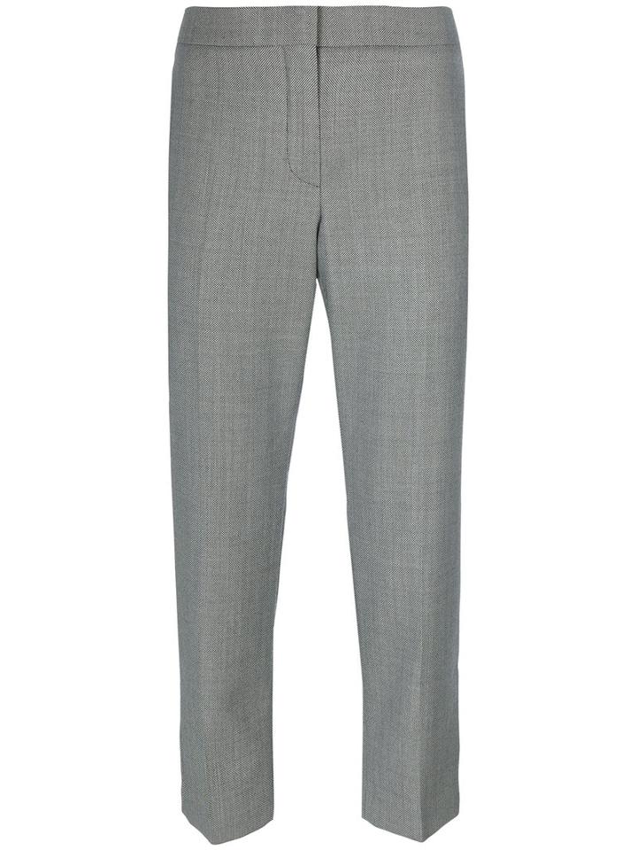 Alexander Mcqueen - Cropped Cigarette Trousers - Women - Cupro/wool - 38, Grey, Cupro/wool