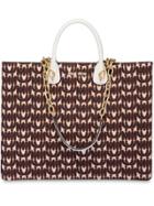 Miu Miu Jacquard Tote - White