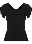 Roland Mouret Folded Sleeves Blouse - Black