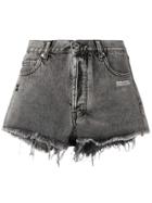 Off-white Frayed Edge Shorts - Grey