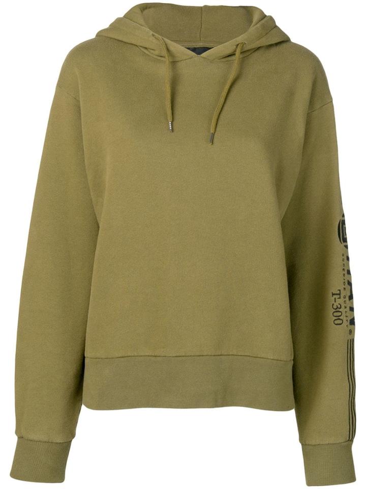 Han Kj0benhavn Embroidered Sleeve Hoodie - Green