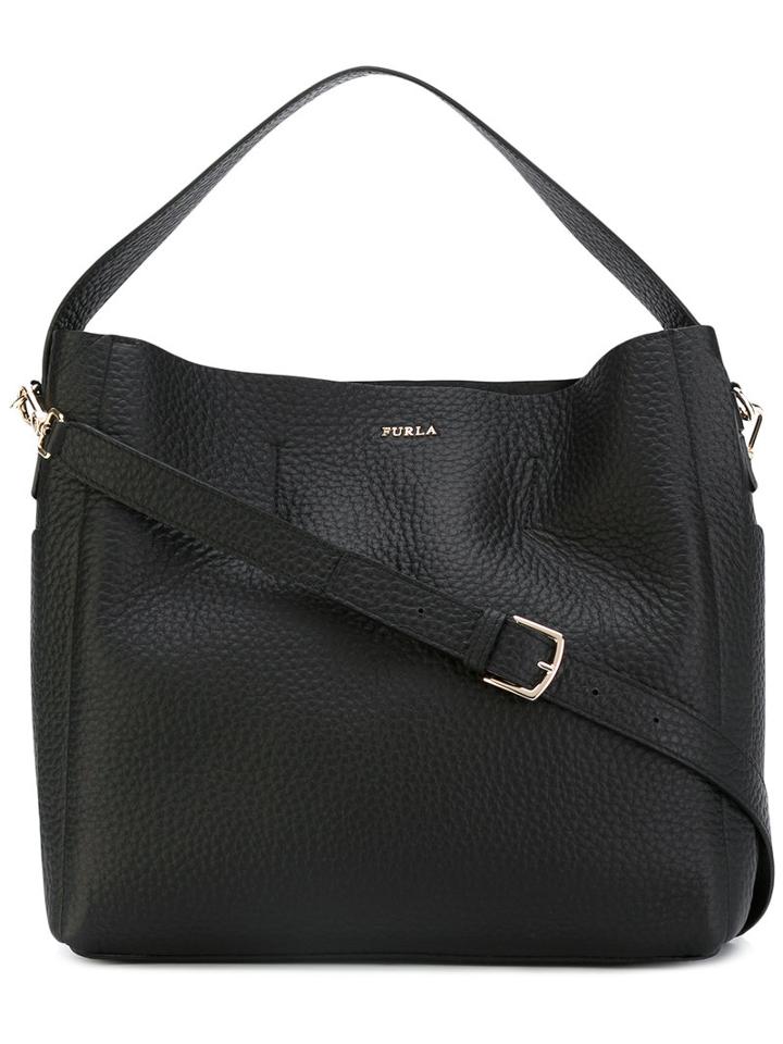 Furla - Capriccio Hobo Bag - Women - Leather - One Size, Black, Leather