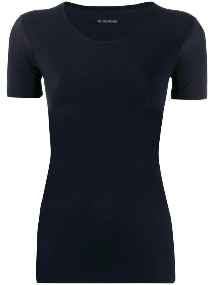 Jil Sander U-neck Fitted T-shirt - Black