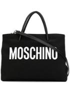 Moschino Medium Logo Tote - Black