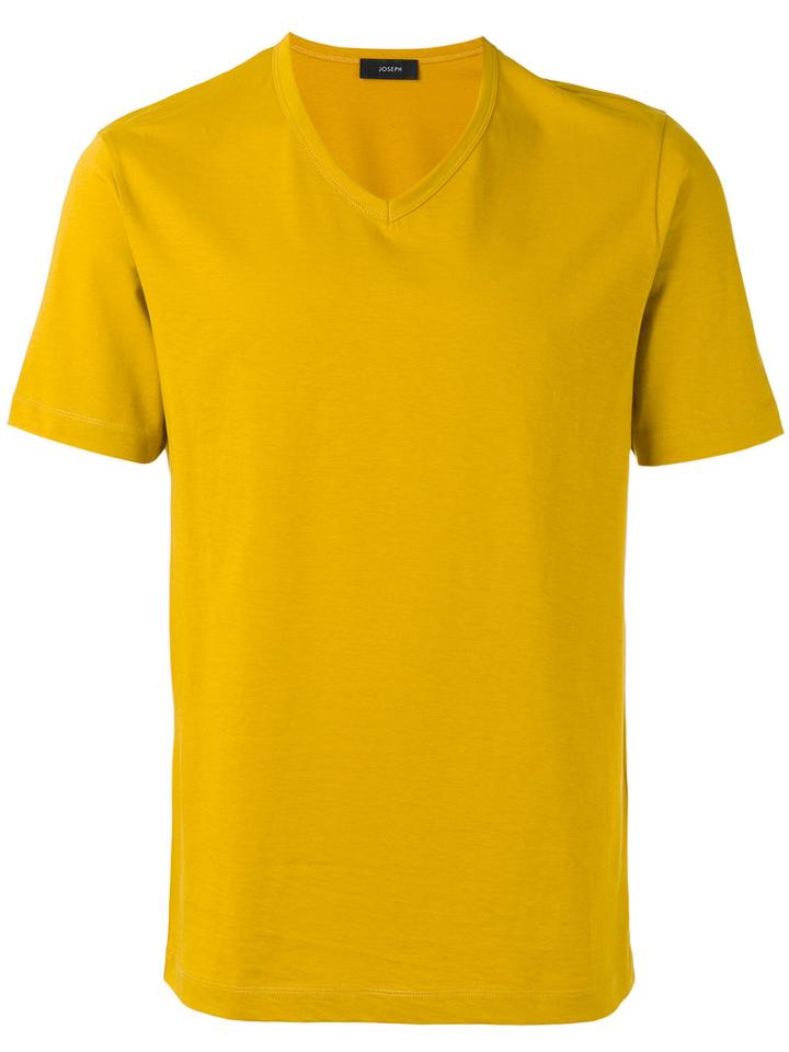 Joseph Jersey V-neck T-shirt, Men's, Size: Medium, Yellow/orange, Cotton
