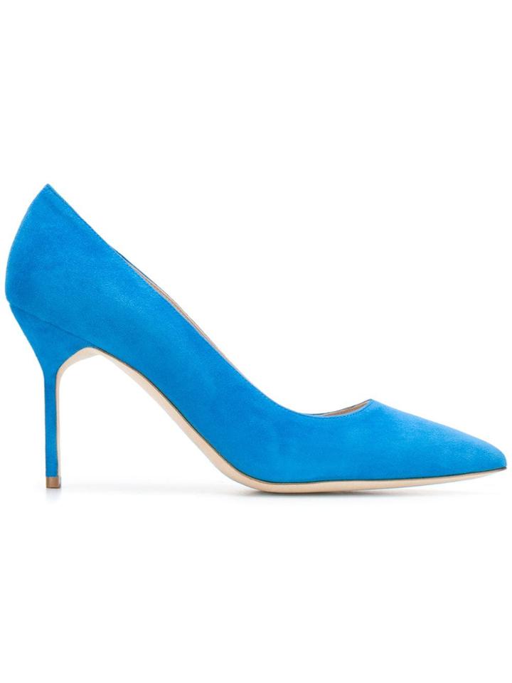 Manolo Blahnik Bb Pump Suede - Blue