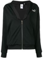 Karl Lagerfeld Logo Zipped Bomber Jacket - Black
