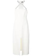 David Koma Crystal Strap Evening Dress - White