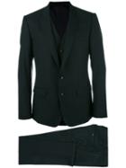 Dolce & Gabbana Formal Three-piece Suit, Men's, Size: 52, Blue, Virgin Wool/cupro/triacetate