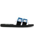 Off-white Industrial Slides - Blue