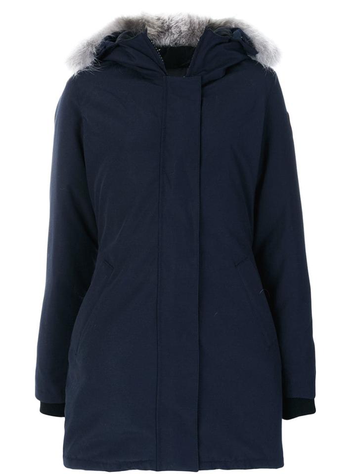 Canada Goose Faux Fur Trim Parka - Blue