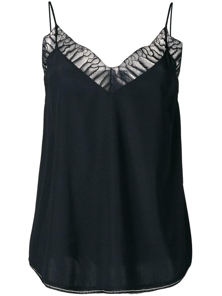 Luisa Cerano Sheer Detail Blouse - Black