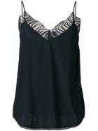 Luisa Cerano Sheer Detail Blouse - Black