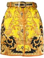 Versace Barocco Print Skirt - Yellow