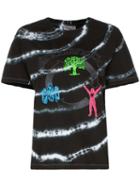 Ashley Williams Graphic Print Tie-dye Cotton T-shirt - Black