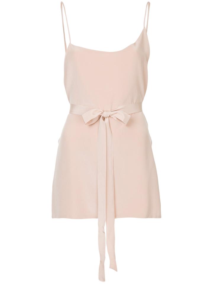 Kacey Devlin Belted Waist Top - Pink & Purple