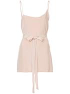 Kacey Devlin Belted Waist Top - Pink & Purple