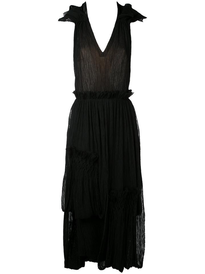 Litkovskaya - Diamond Strapped Dress - Women - Silk/cotton - 38, Black, Silk/cotton