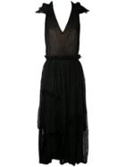 Litkovskaya - Diamond Strapped Dress - Women - Silk/cotton - 38, Black, Silk/cotton