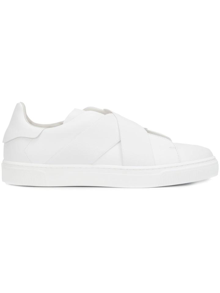 Louis Leeman Laceless Low-top Sneakers - White