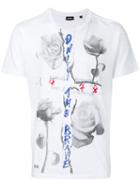 Diesel - Rose Print T-shirt - Men - Cotton - Xxl, White, Cotton