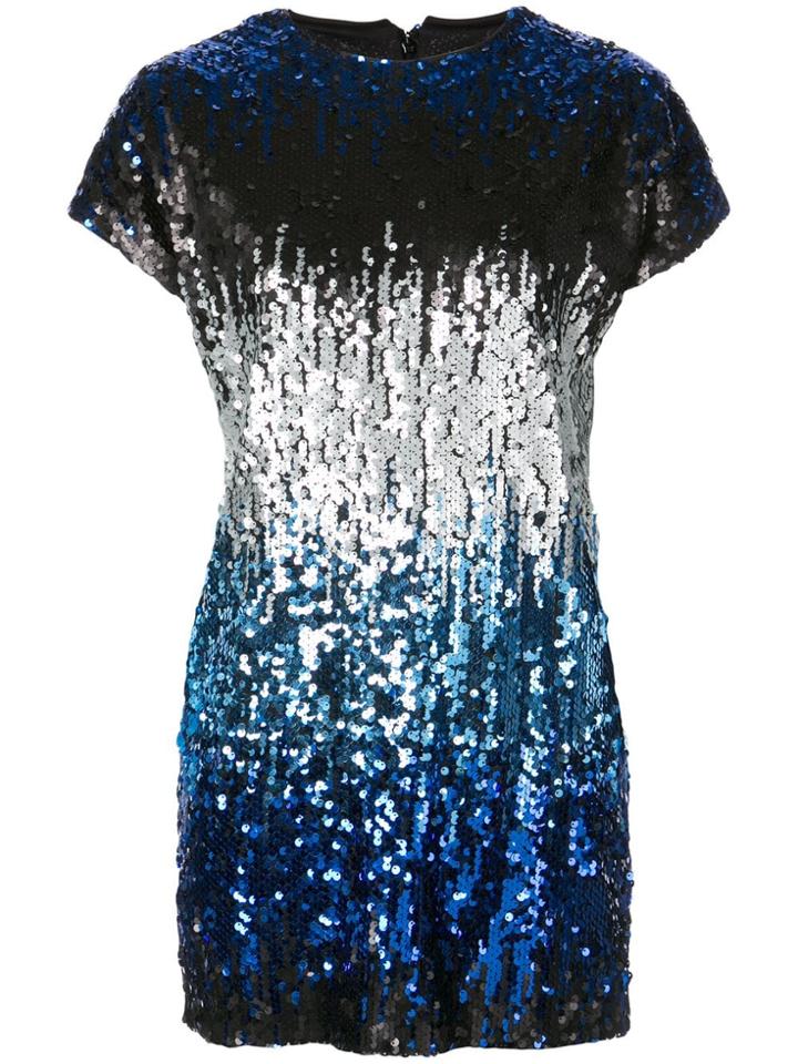 Aidan Mattox Sequinned Cocktail Dress - Black