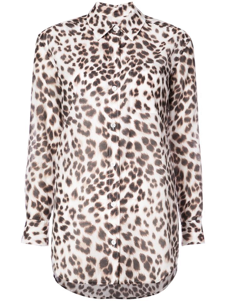 Equipment Leopard Print Blouse - Black