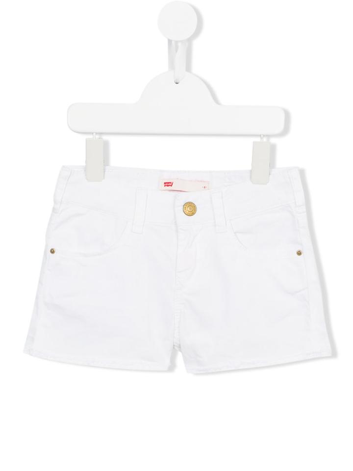 Levi's Kids Frayed Edge Shorts, Girl's, Size: 8 Yrs, White