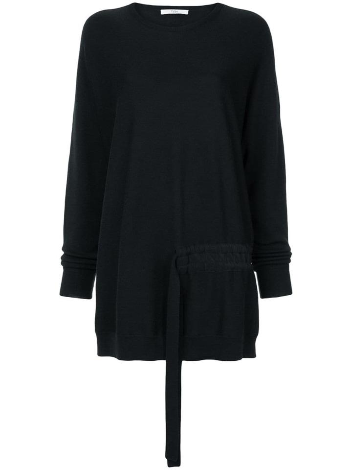 Tibi Drawstring Detail Jumper - Black