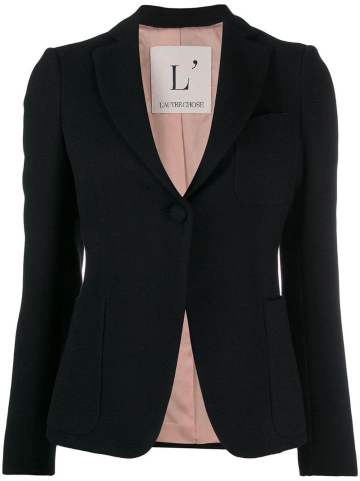 L'autre Chose Fitted Tailored Blazer - Black