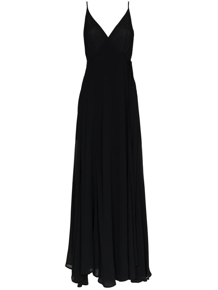 Reformation Callalilly V Neck Maxi Dress - Black
