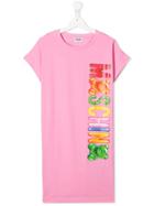 Moschino Kids Teen Logo Printed T-shirt Dress - Pink