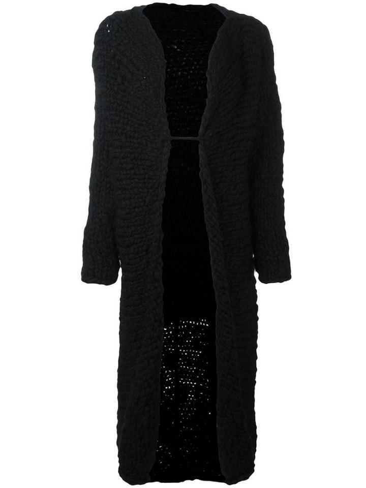 Yohji Yamamoto Pre-owned Knitted Long Coat - Black