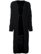 Yohji Yamamoto Pre-owned Knitted Long Coat - Black
