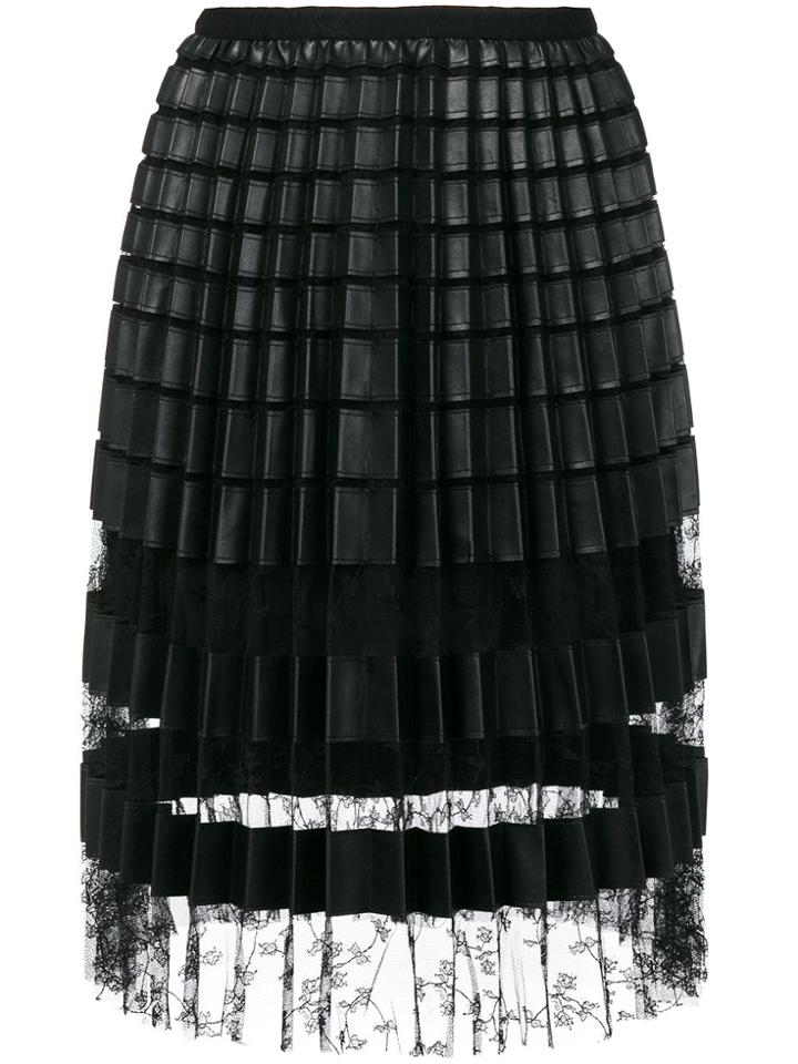 Ermanno Scervino Pleated Skirt - Black